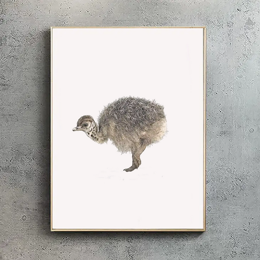 Ostrich Chick print - A4 - Reduced to clear