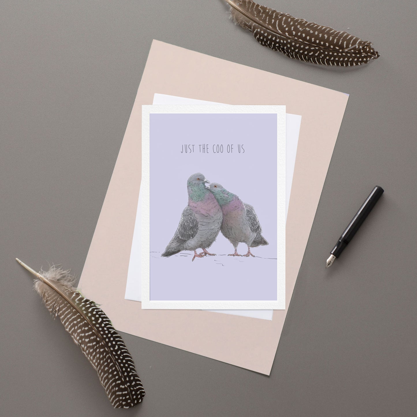 Just the Coo of Us | funny valentines Card | Pigeon card | For Him | For Her | love birds | cute Animal couple card | funny animal card