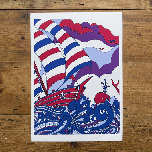 Moby Dick colourful print - Reduced to Clear