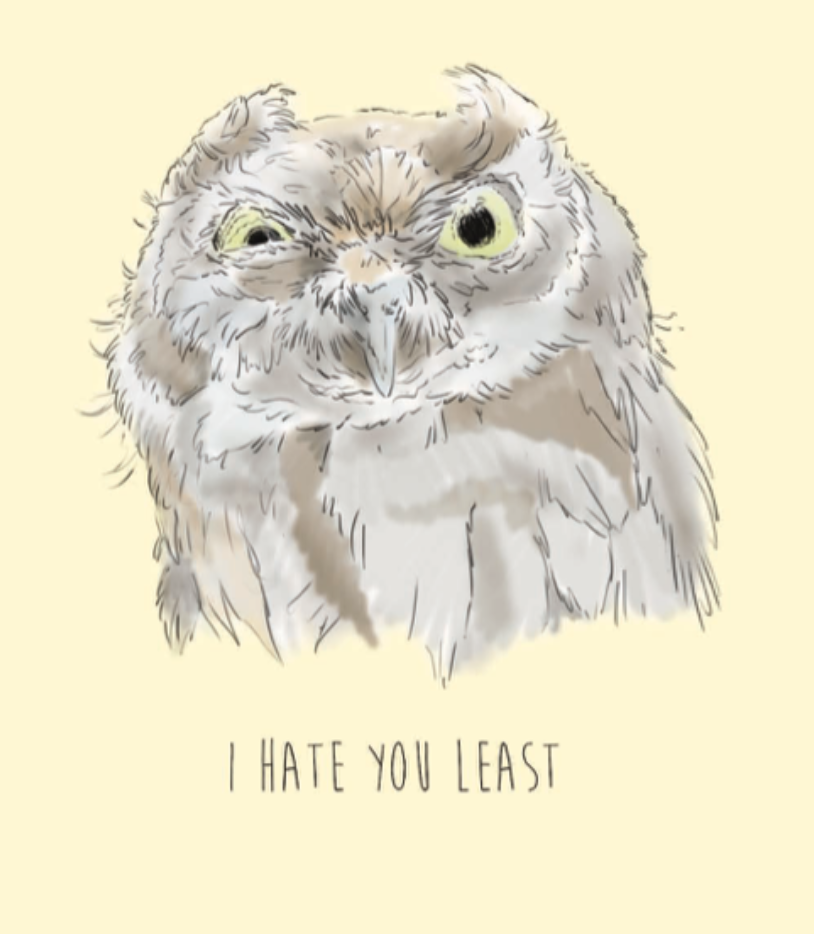 I Hate You Least - valentines Card