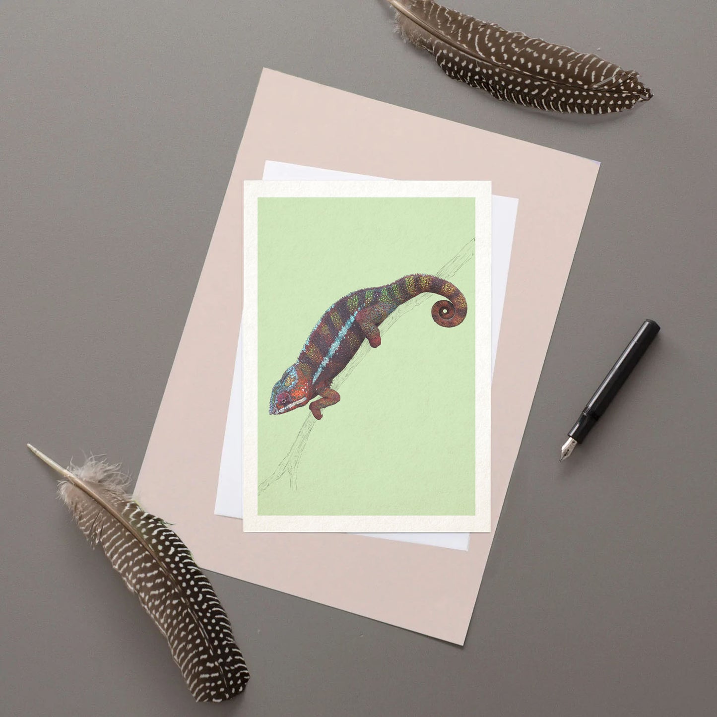 Panther Chameleon - Greeting Card